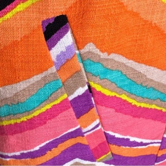Trina Turk Multi Colored Chevron Print Dress - Picture 7 of 8